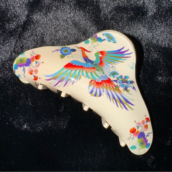 NEW! JOHNNY WAS Dreamer Hair Clip Crane Print Ivory / Cream BRAND NEW! GORGEOUS! - Picture 7 of 14